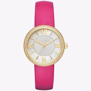 Michael Kors Women's Gold/PinkLeather Watch MK2684